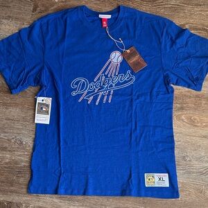 Mitchell and Ness Blue Dodgers T-Shirt
